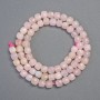 Morganite natural stone beads - faceted cube, 6x6 mm diameter, 38 cm length +/-