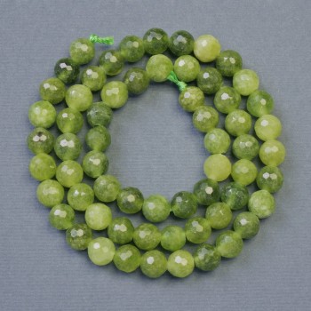 Jadeite Beads - Faceted Round Bead, Diameter 6mm+-, Length 37cm+-