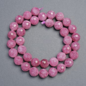 Rubellite Tourmaline beads, faceted round beads, diameter 10 mm ±, length 37 cm ±