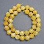 Faceted Yellow Jadeite Beads, Round Balls, 10 mm Diameter, 37 cm Length