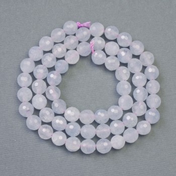 Natural Aquamarine gemstone beads, faceted round beads, diameter 6 mm ±, length 36 cm ±