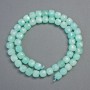 Angelite natural stone beads, faceted cube, 7x7 mm diameter, length 37 cm ±