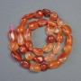 Natural Carnelian Beads, Faceted, 10x12 mm Diameter, 39 cm Length on Thread