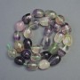 Faceted natural fluorite beads, diameter 12×16 mm, length about 40 cm on a thread