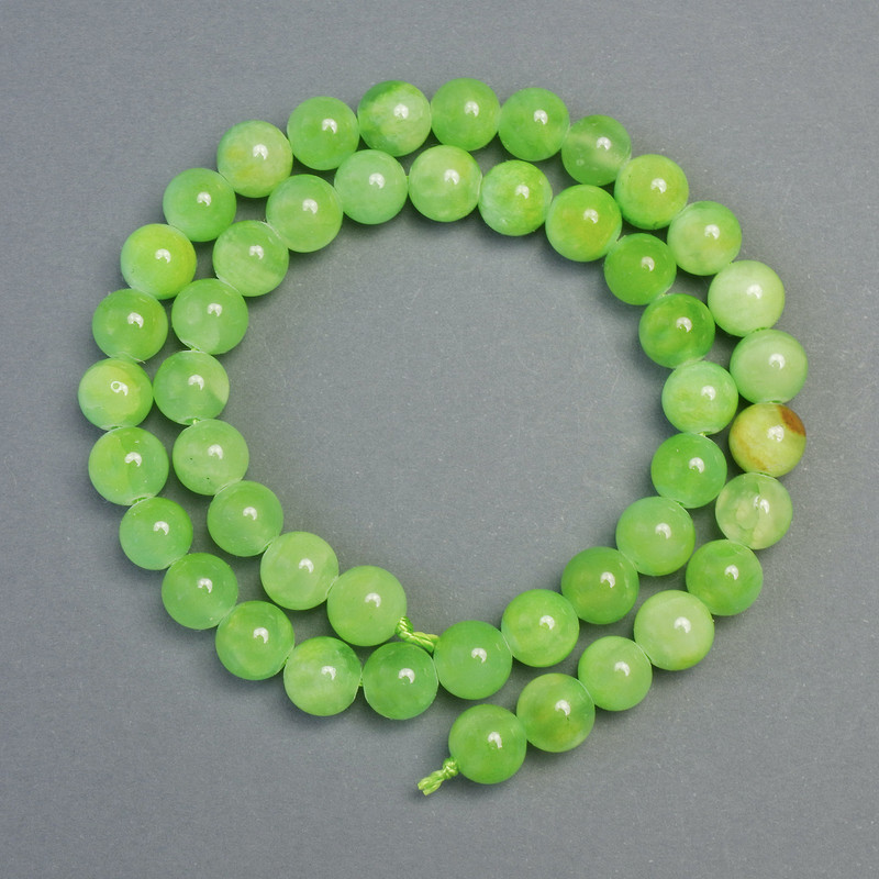 Onyx Beads, Natural Stone, Smooth Round Beads, 8.5 mm Diameter, 38 cm Length, on thread
