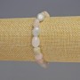 Morganite Bracelet, Natural Stone, Faceted Beads, Diameter 8x10x5 mm, Length 18 cm, Stretch