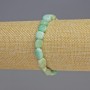 Amazonite Bracelet, natural stone, faceted, 8x8x5 mm beads, length 18 cm, stretch