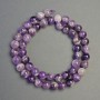 Amethyst Beads on String, Natural Stone, Smooth Bead, Diameter 8 mm ±, Length 39 cm ±