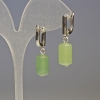 Jade Cylinder Earrings, 14x8 mm diameter, 3 cm length