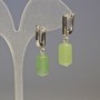 Jade Cylinder Earrings, 14x8 mm diameter, 3 cm length