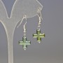 Hematite Earrings - Crosses 'Chameleon', diameter 13×13 mm, length about 3.2 cm