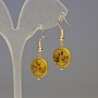 Hematite Earrings 'Tree' Golden