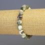 Moss Agate Bracelet, Natural Stone, Faceted Beads, 8x8 mm Diameter, 18 cm Length, Stretch