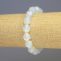 Opalite Bracelet, Synthetic Moonstone, Multifaceted, 11x11 mm diameter, 18 cm length, stretch