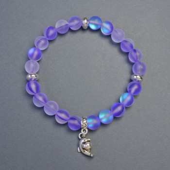 Opal Glass Bracelet Purple Chameleon