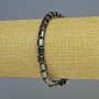 Hematite bracelet, cylindrical, black color, 6x6 mm diameter, 18 cm length ±, stretch