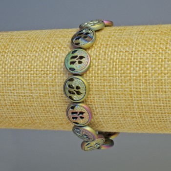 Hematite Bracelet Matte Chameleon