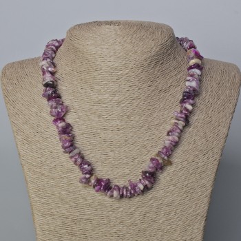 Phosphosiderite Necklace, natural stone chips, diameter 13×3–8×4 mm+
