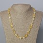 Natural Citrine Necklace with Faceted Beads, 12x10 mm, 50 cm long