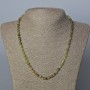 Grossular Necklace (Green Garnet) Natural gemstone, Faceted Cube-Cut Beads, 5x5 mm, Length 51 cm