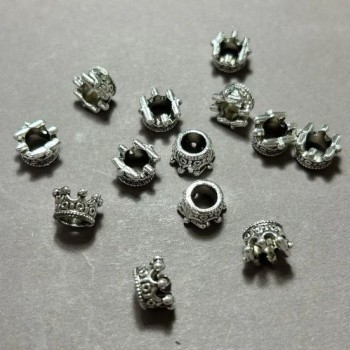 Pandora Crown Bead Finding 10x6mm, diameter 6mm, packaging 20 g, 13 pcs