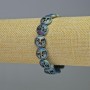 Hematite Bracelet 'Tree' Matte Chameleon color, bead size 12.5×4.5 mm, length 18 cm +/- stretch