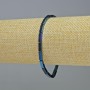 Hematite Rectangle Bracelet, blue color, 9×3 mm, length 18 cm ± stretch