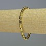Hematite bracelet with hexagons in gold color, diameter 5x8 mm, length 18 cm, stretch