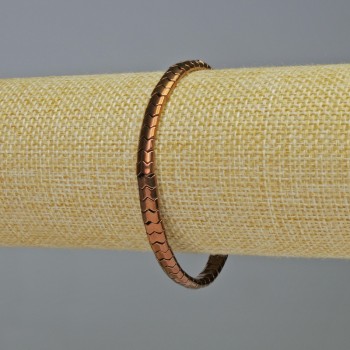 Hematite Bracelet Snake Zigzag Wave Copper Color, bead size 5×4×3 mm, length 18 cm +/- stretch