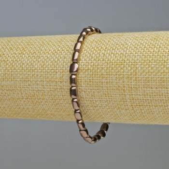 Hematite bracelet, oval, bronze color, 7x5 mm diameter, 18 cm length, stretch