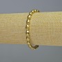 Gold-colored faceted hematite bracelet, oval beads, diameter 5x8 mm, length 18 cm, stretch