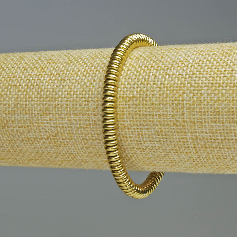 Hematite Bracelet Gold-Colored Rondelle, 6x2 mm Diameter, 18 cm Length, Stretch