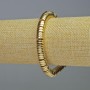 Stretch bracelet with hematite rondelle inserts, gold color, diameter 8x2 mm, length 18 cm