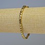 Hematite bracelet with cube beads, dark gold color, 4×4 mm, 18 cm long, elastic