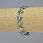 Hematite Bracelet 'Cross' green-blue color, diameter 12.5×12.5×4 mm ±, length 18 cm ±, stretch
