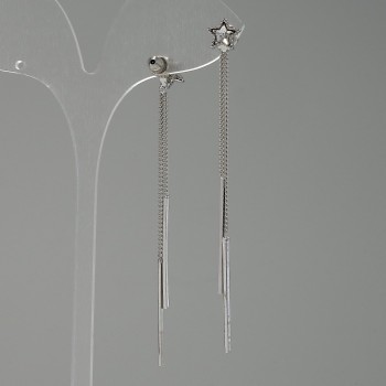 Hi-tech earrings, 7 mm diameter, 8 cm length