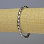 Hematite bracelet, oval, silver color, diameter 8x5 mm, length 18 cm, stretch