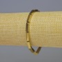 Hematite bracelet, rectangular shape, gold color, 12×4 mm diameter, 18 cm length, stretch