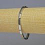Hematite Bracelet Rectangular, Silver Color, 10x4 mm Beads, Length 18 cm, Stretch