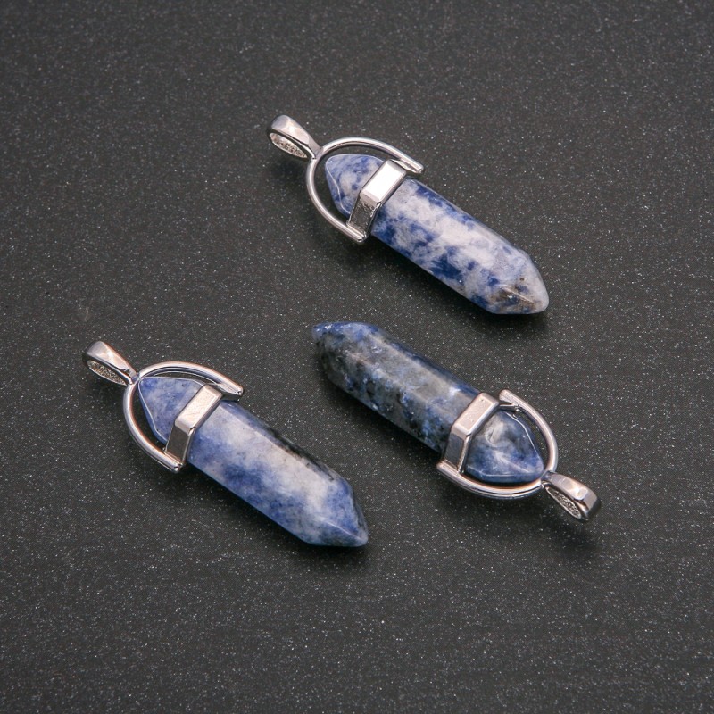 Hexagonal Pendant Sodalite 41×13 mm