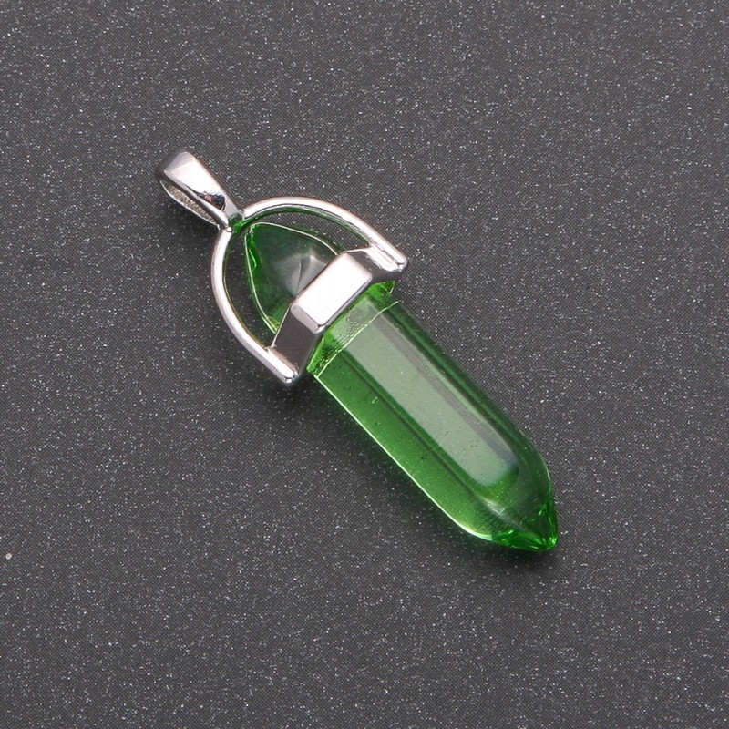 Pendant 'Green Hexagon' made of natural stone