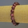 Rubellite Tourmaline Bracelet - Faceted Bead, 10 mm Diameter, 18 cm Stretch