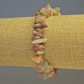 Tourmaline chips bracelet, diameter 10-14×2 mm ±, length 18 cm stretch