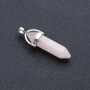 Hexagon Pendant with Rose Quartz Stone 4×0.9 cm