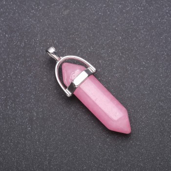 Pendant "Hexagonal" with stone "Tourmaline" (imitation) 8x35x40mm