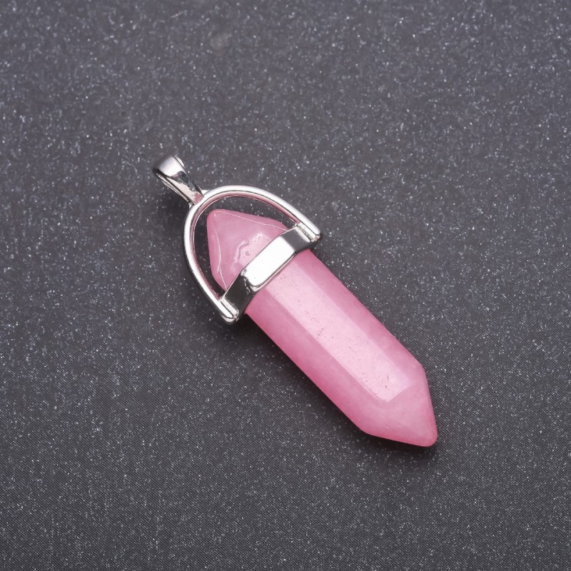 Pendant "Hexagonal" with stone "Tourmaline" (imitation) 8x35x40mm