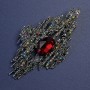 Accent Brooch-Pendant with Red Crystal