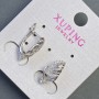 Xuping 16x8mm Rhodium Earrings