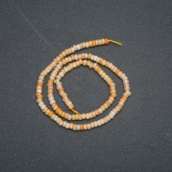 Natural agate stone thread, faceted rondelle, diameter 4×2.5 mm, length 39 cm +