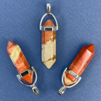 Red Jasper Hexagon Pendant 40mm+